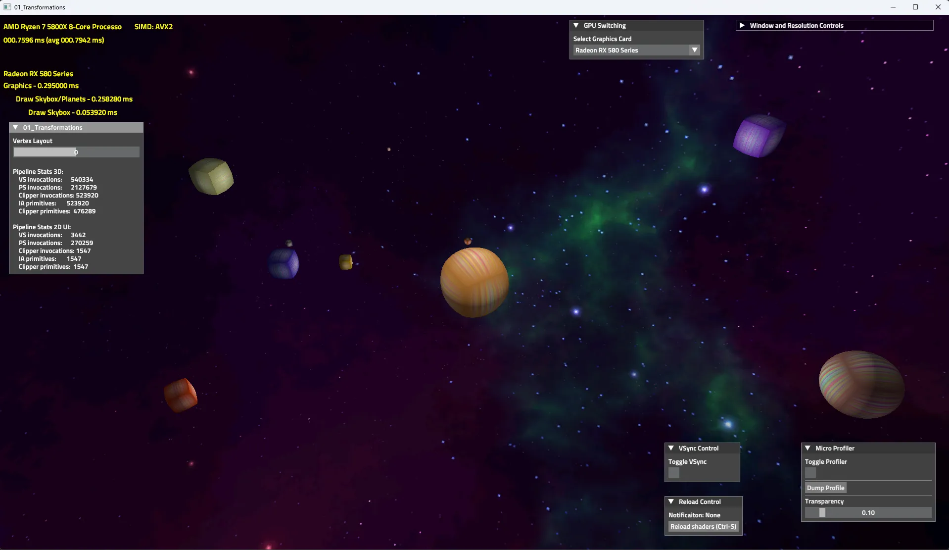 Solar system demo